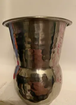 HAMMERED STAINLESS STEEL INDIAN MUGHLAI TUMBLER/WATER GLASS