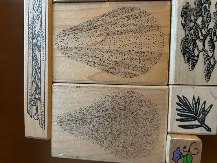 Vintage  Rubber Stamps - Set Of 7