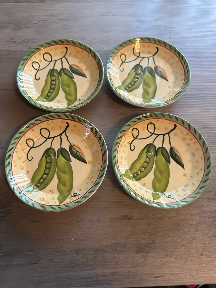  Fitz and Floyd Le Marche appetizer Plates set of 4