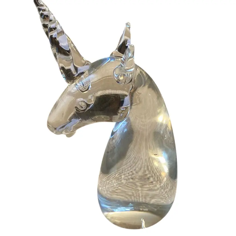Vintage Art Glass Unicorn Paperweight