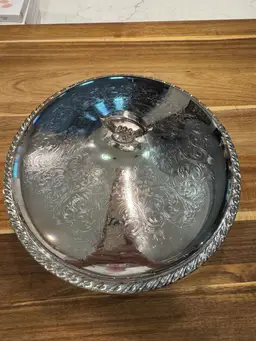 Covered Silver Plate Dish