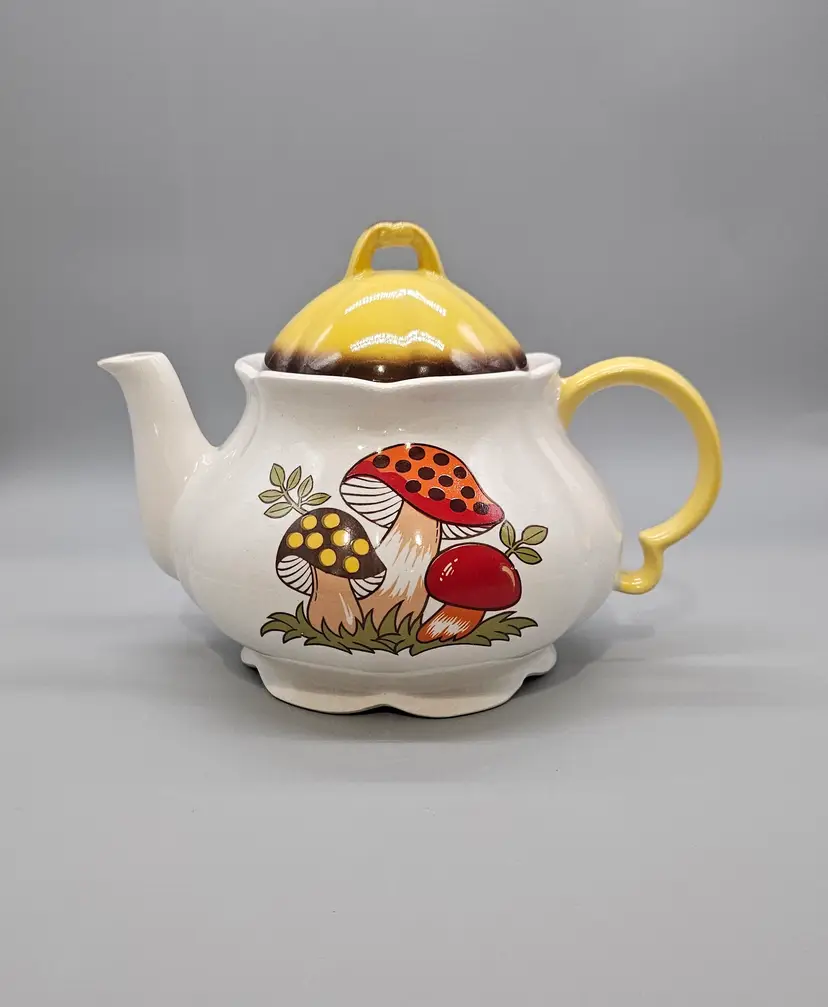 Vintage 1976 Sears Roebuck & Co Merry Mushroom Ceramic Teapot Made in Japan