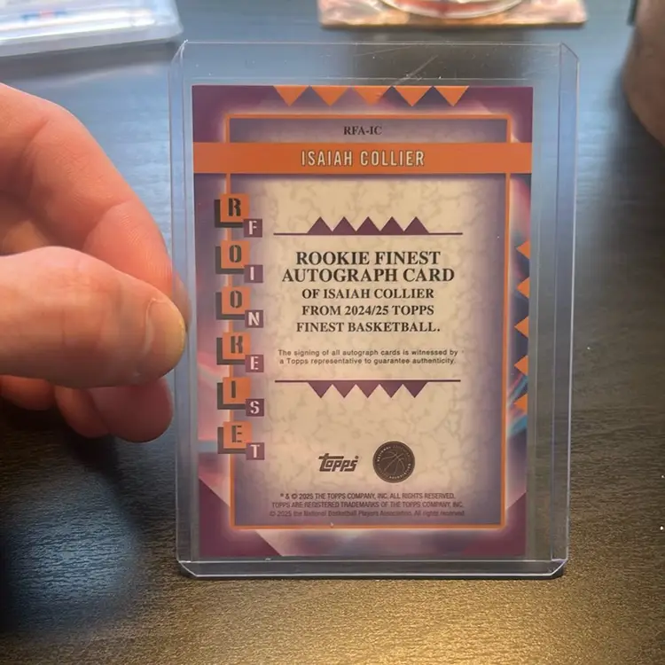 Isaiah Collier 2025 Topps Finest Rookie Auto Black /25