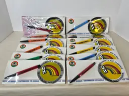 Lot of 12 Vintage University of Hawaii Rainbow Warriors Pen Sticker & Envelopes Set 1980s