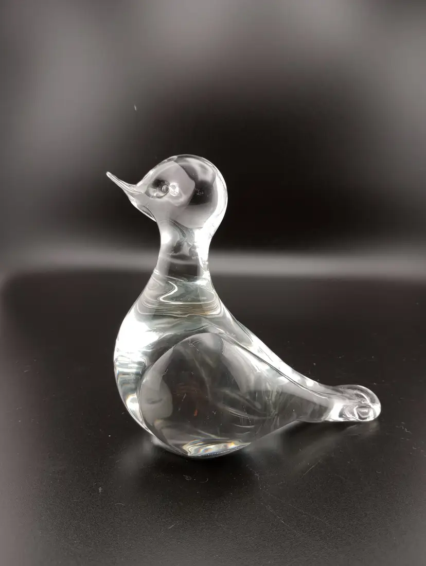 Signed Zanetti L. (Licio) Murano crystal duck