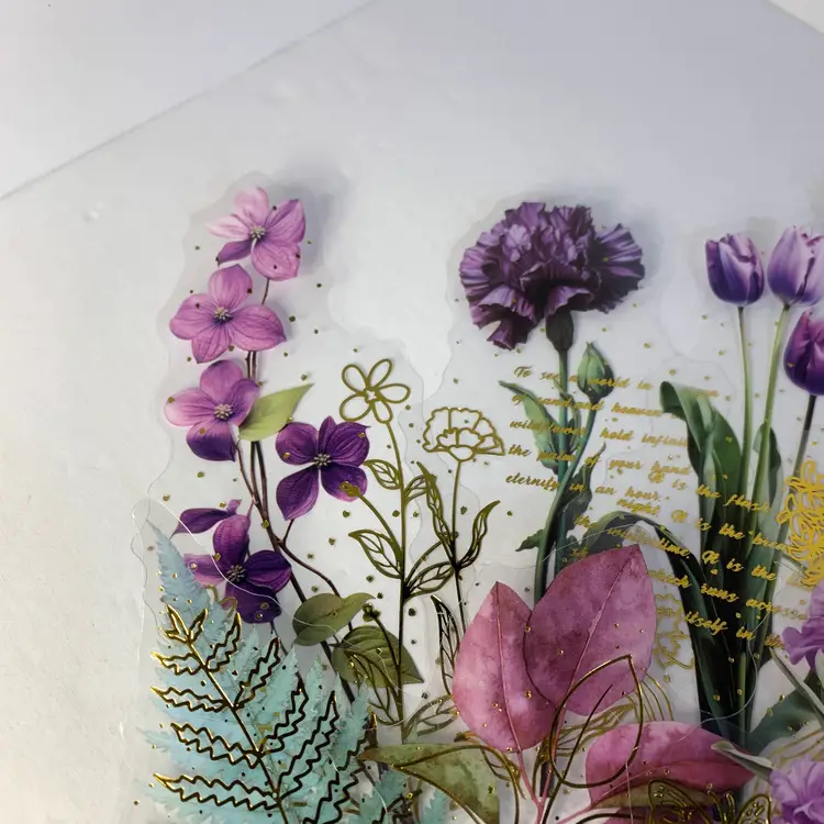 10-Purple Flower Stickers