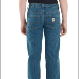 NWT Boys CARHARTT Blue Denim Jeans Rugged Flex Relaxed Fit Adjustable Waist 16