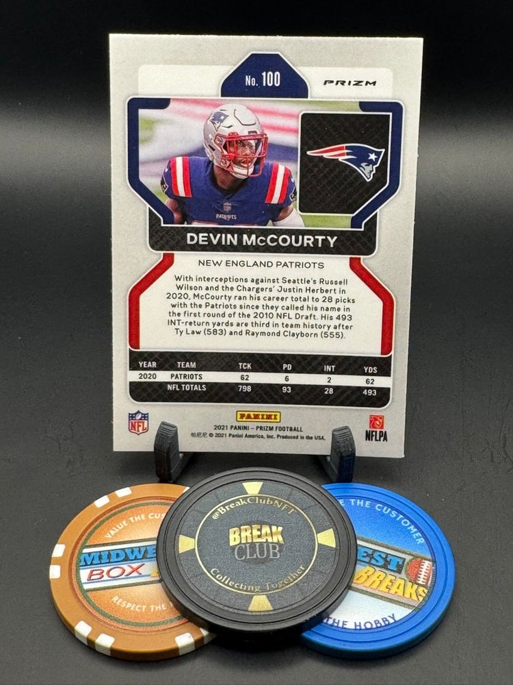 Devin McCourty Orange Disco 2021 Prizm New England Patriots