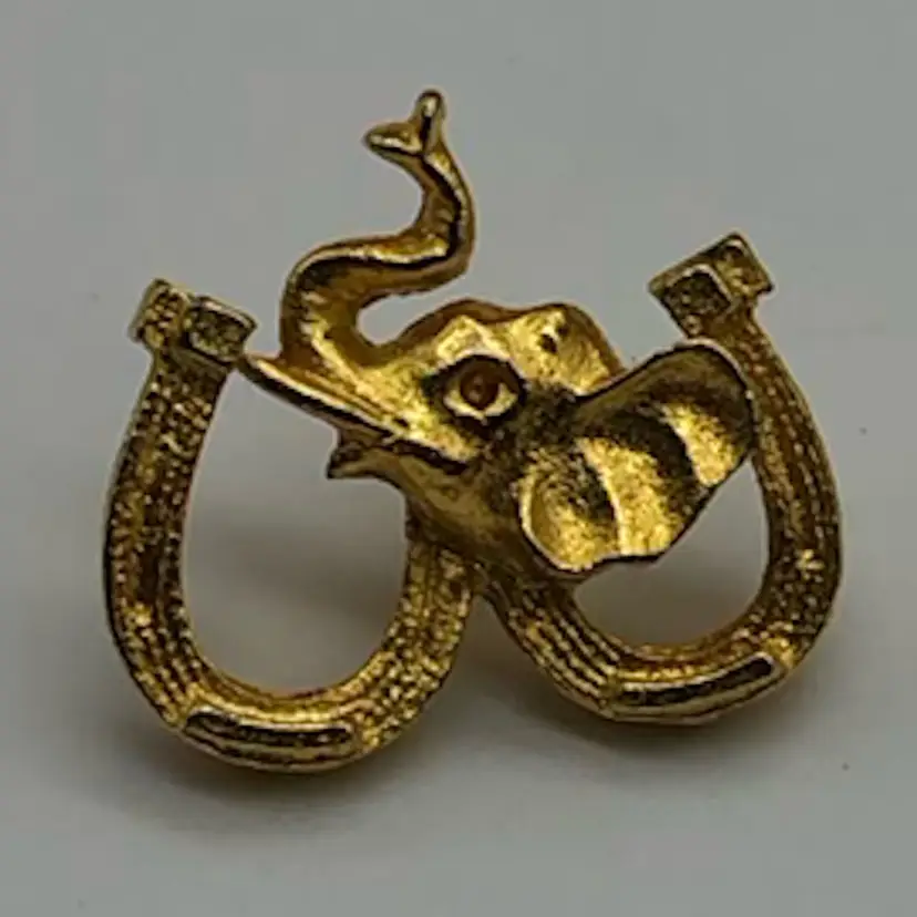 #04 - Trunk Up Elephant & Horseshoes Pin