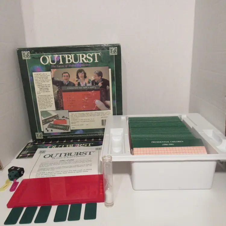 OUTBURST The Board Game Of Verbal Explosions (Hersch Co. 1988) For Adults