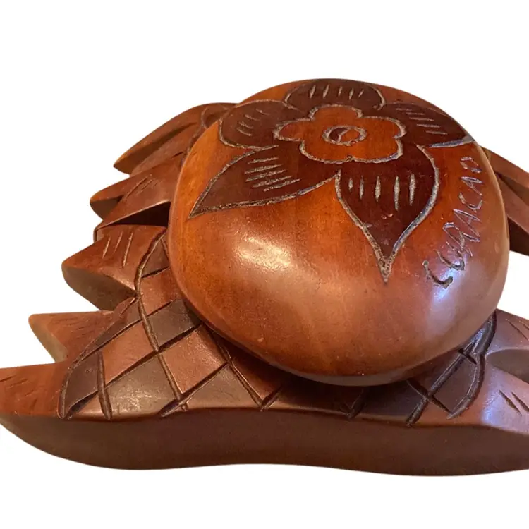 Beautiful Wooden Crab Trinket Box