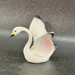 Vintage Miniature Bone China Swan Figurine