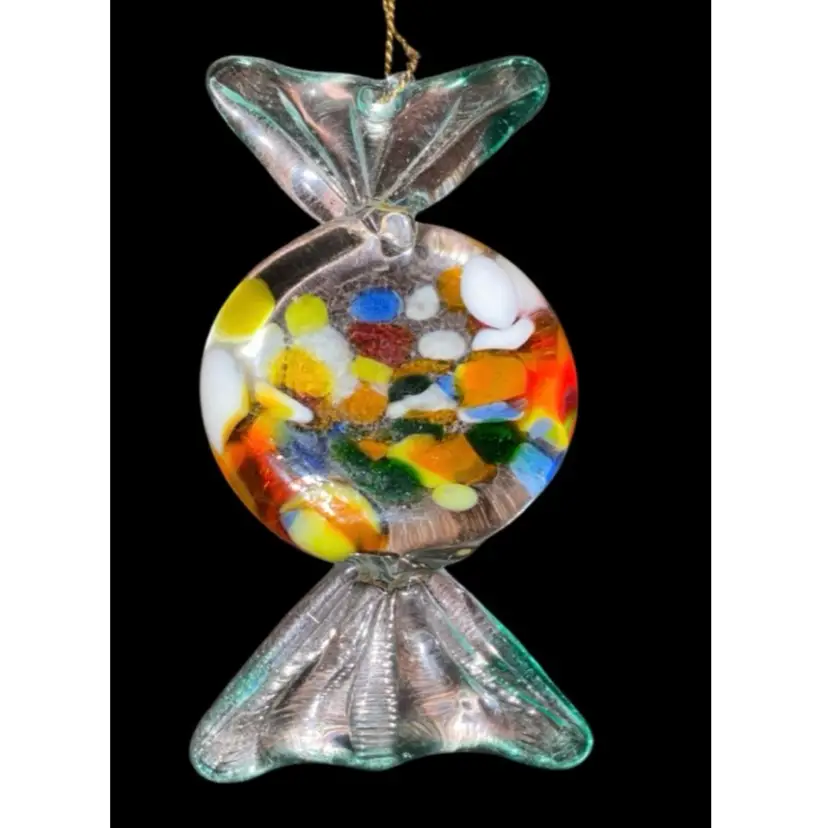 #03- Just In XL 1980/90s Art Glass Hand Blown Candy 3.25" X 1.5"