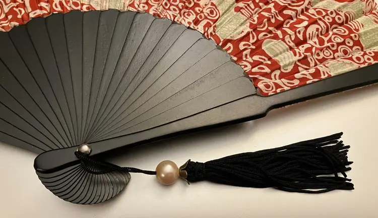 Artisan Handcrafted Silk Batik Fan Indonesia