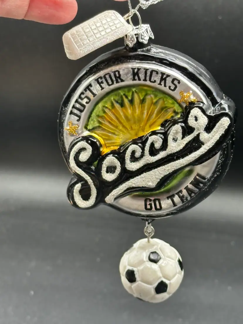 JWM Collection Hanging Soccer Ball Christmas Ornament
