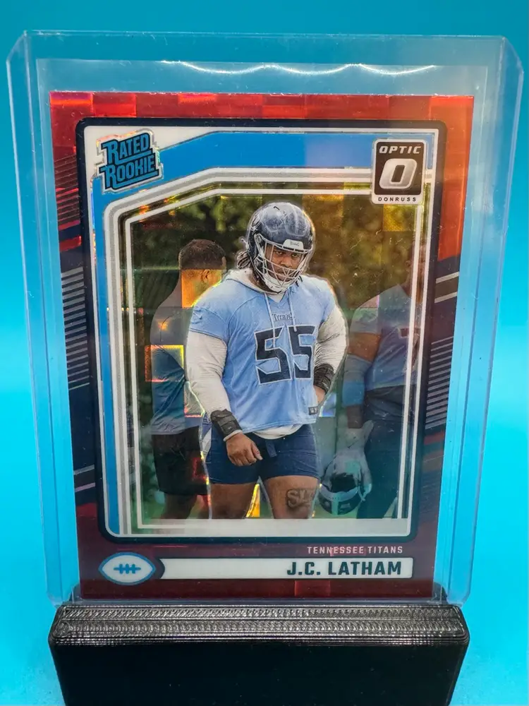 J.C. Latham Optic Rated Rookie Red Pandora RC Tennessee Titans