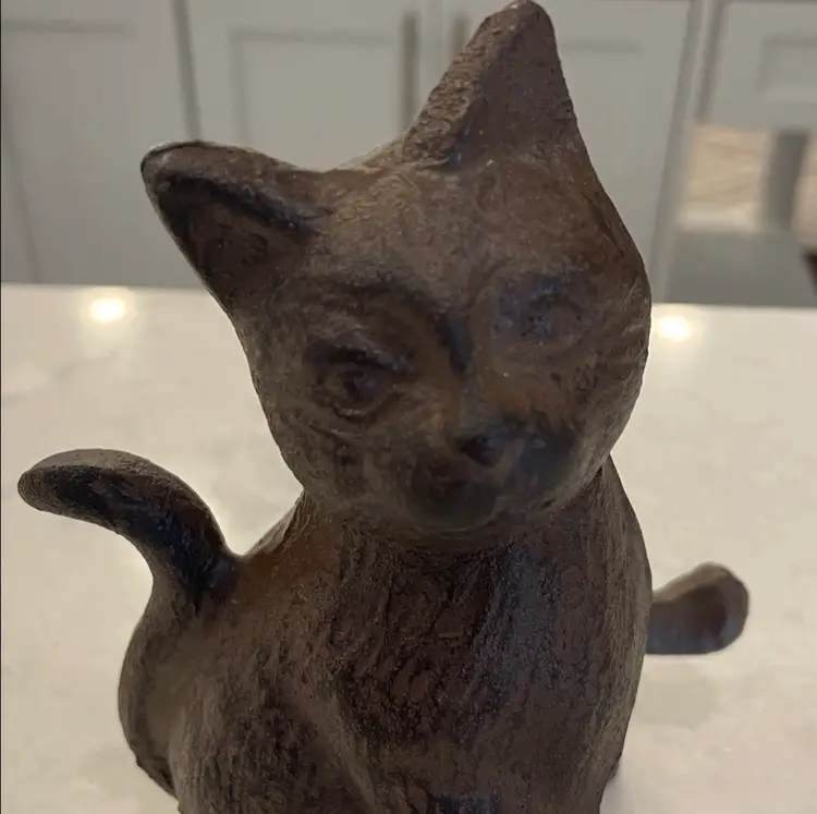 Cast Iron, Kitten/Cat, Business Card/Cell Phone Holder, Desktop Organizer