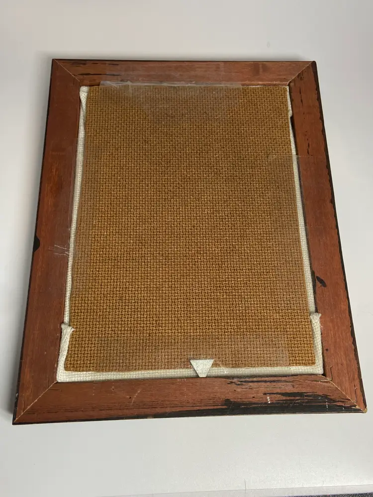 Framed, Finished Cross Stitch from the "City Gardens Collection, 8.5" x 6.5"