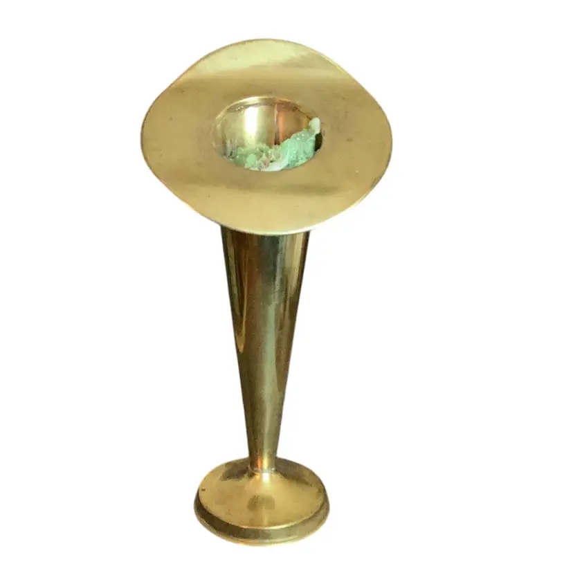 Vintage Brass Jack In The Pulpit Vase By S. W. Farber New York #2969. 10.75 Inches Tall