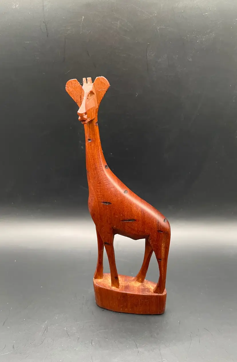 Handcarved Wooden Giraffe