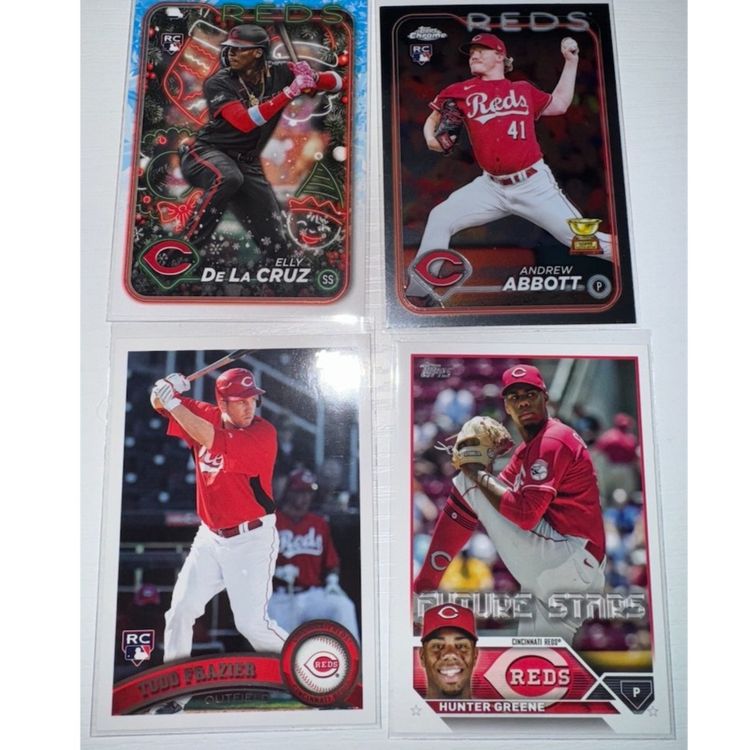 Cincinnati Reds 4 Card Rookies Lot