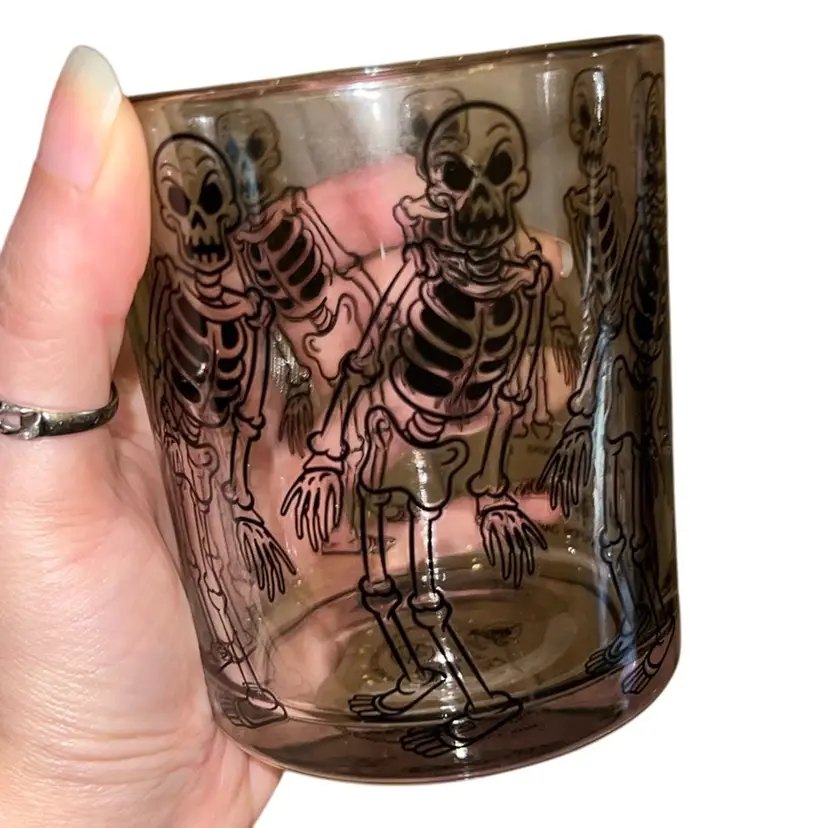 Disney Dancing Skeletons Glass Cup
