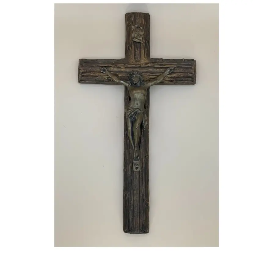 12” Crucifix Cross Jesus Resin Cross With Metal Jesus