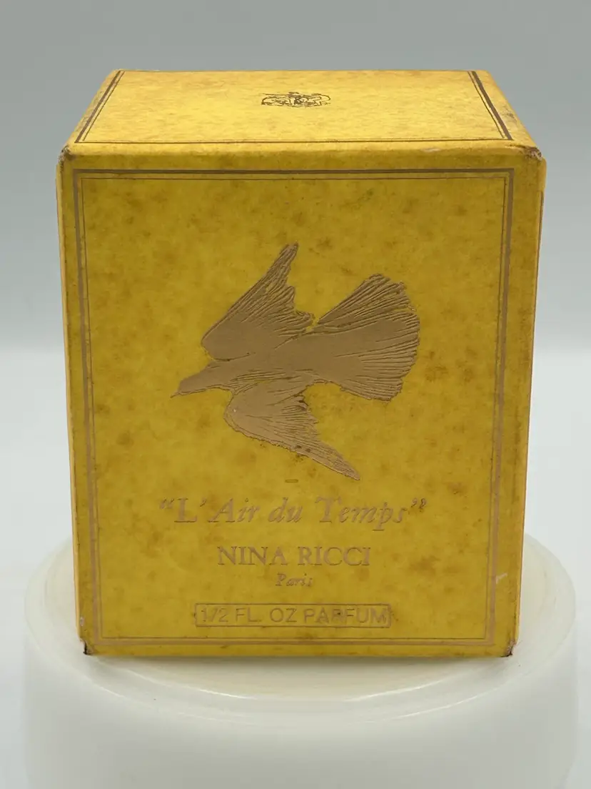 Vintage Nina Ricci L’Air Du Temps Sealed Paris Pure Parfum Crystal Lalique 1/2 Oz