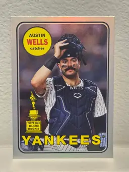 2025 Topps Heritage Austin Wells 25th Anniversay Holofoil #H25-18