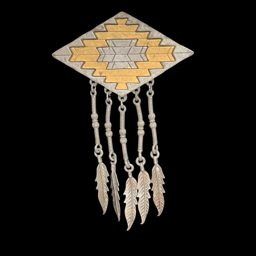 Brooch Pin As Pictured Tribal Signed JJ