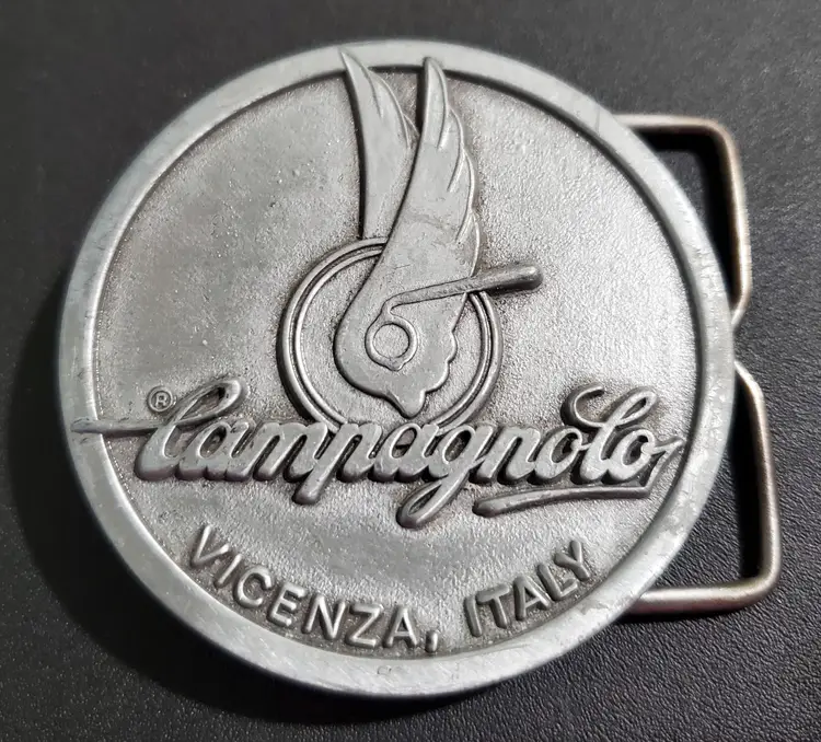 Campagnolo Belt Buckle: 1980 with Wing Logo ~ Pewter