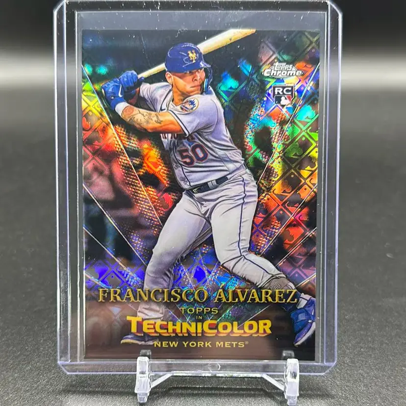 Francisco Alvarez 2023 Topps Chrome Logofractor Technicolor RC New York Mets