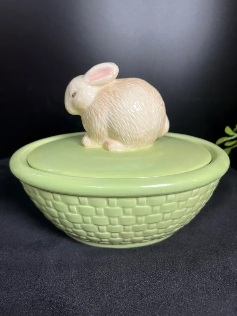 Hallmark Ceramic Bunny on a Nest