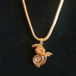 Vintage Anne Klein Capricorn zodiac sign astrology necklace