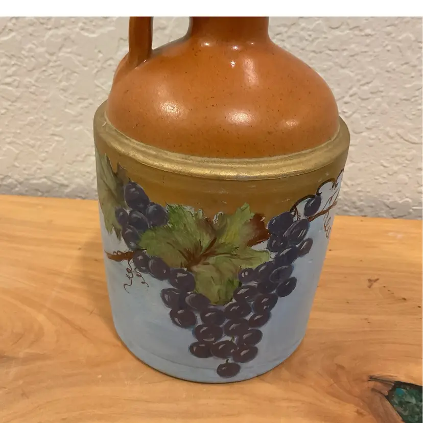 Ceramic Hand Painted Grape Jug
