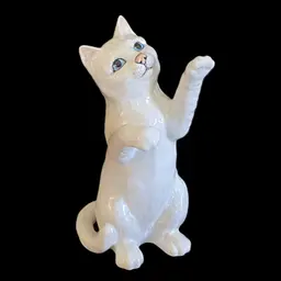 Vintage Beswick Cat Figurine, Sitting On Hind Legs #1883, Playful Kitten, Made In England
