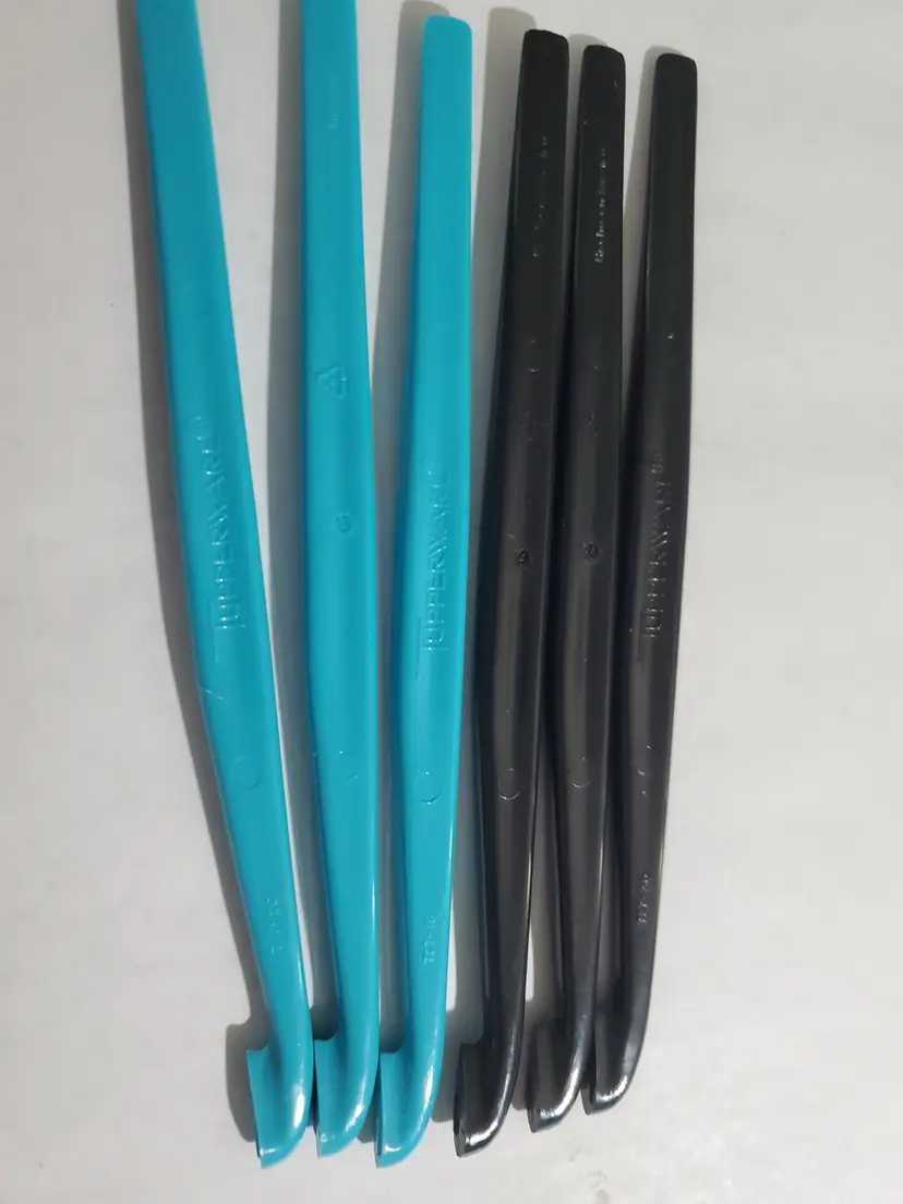 6 New* Tupperware Citrus Peelers Gadget for Oranges, Grapefruit, Lemons, Limes (Blue & Black)