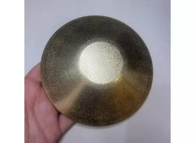 Tile Bowl Post Modern Decor Blue White Tans Stone Shell Pattern MCM Vintage