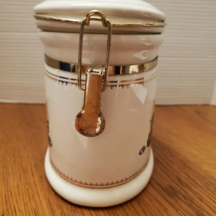 Vintage Fruit Design Ceramic Canister Knotts Berry Farm