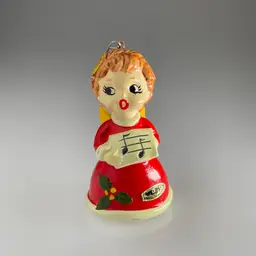 Josef Originals Christmas Caroler Choir Girl Angel Ornament Vintage 3"