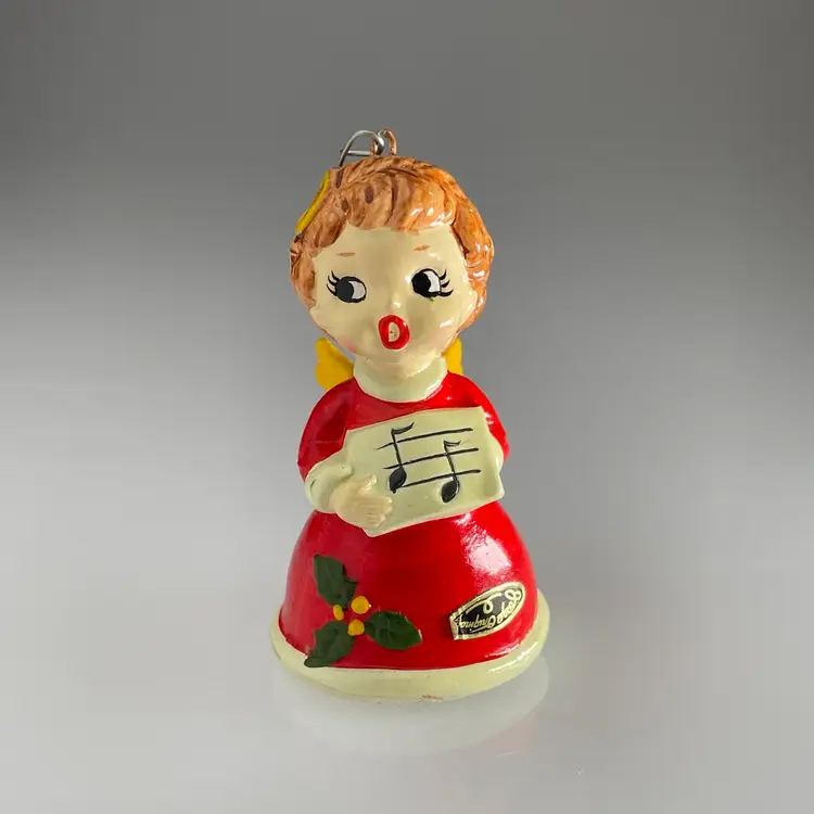 Josef Originals Christmas Caroler Choir Girl Angel Ornament Vintage 3"