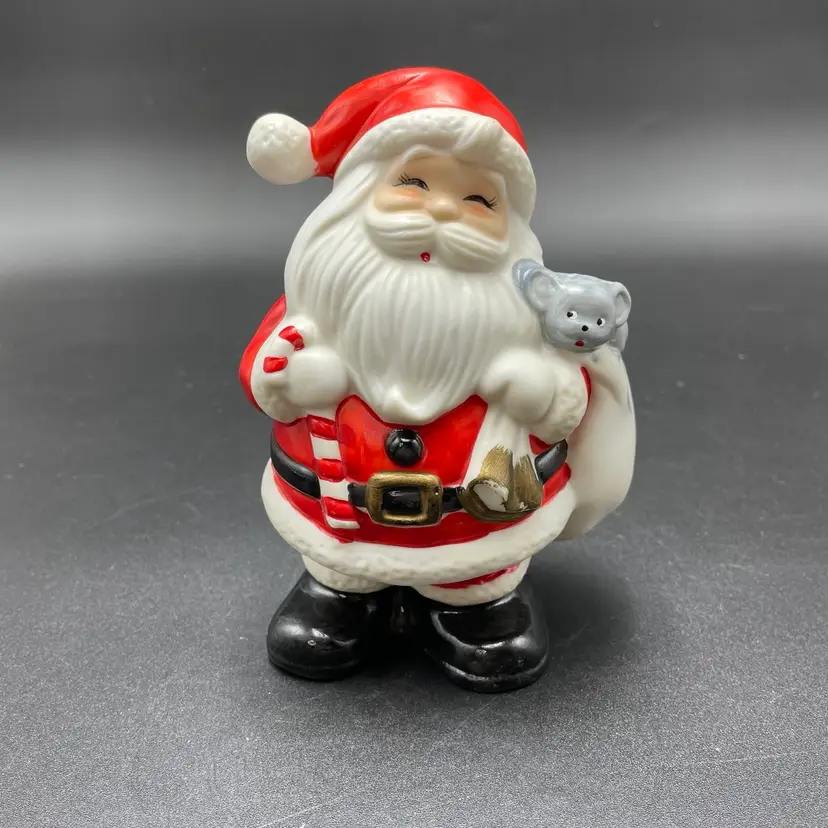 Homco #5212 Santa Claus Penny Bank Christmas Holiday Figurine
