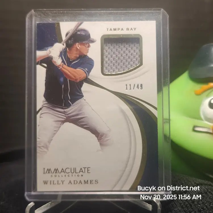 2019 Panini Immaculate Relic - Willy Adames Tampa Bay Rays 11/49