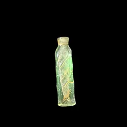 007. Antique Victorian Glass Tear Catcher 2.75” No Stopper UV Reactive