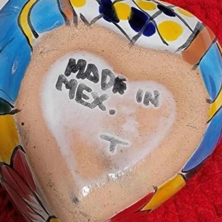 Colorful Vintage Talavera Ceramic Heart Trinket Box