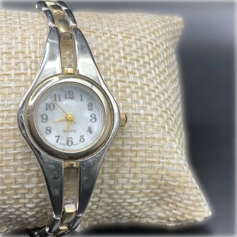 Advance Mother Of Pearl Silver And Gold Tone Watch