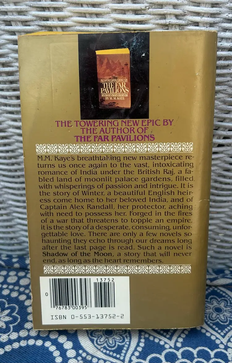 Vintage 'Shadow of the Moon' by M.M. Kaye Vintage Bantam Book 1980