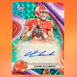 Cade Klubnik 7/15 Teal Geometric Refractor Auto (Breaker’s only) - 2024 Bowman’s Best U Football - Clemson Tigers