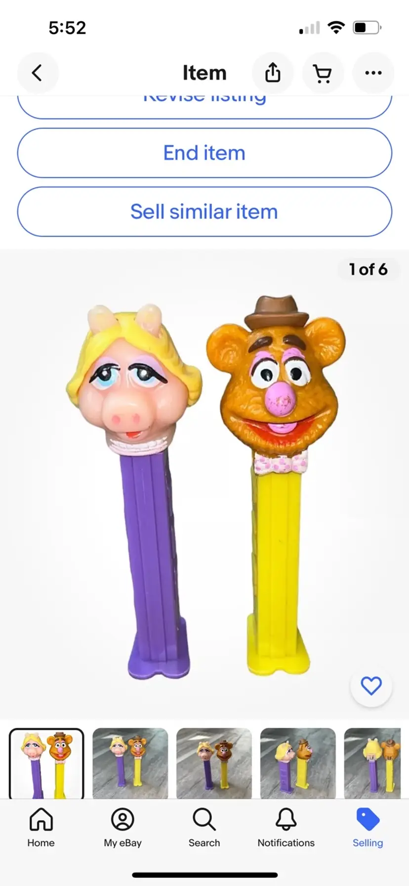 Muppets PEZ Dispensers Miss Piggy & Fozzy Bear