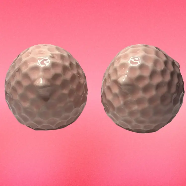 Just Two Cute Pink Ceramic Seaside Birds Looking For A Hang Out.